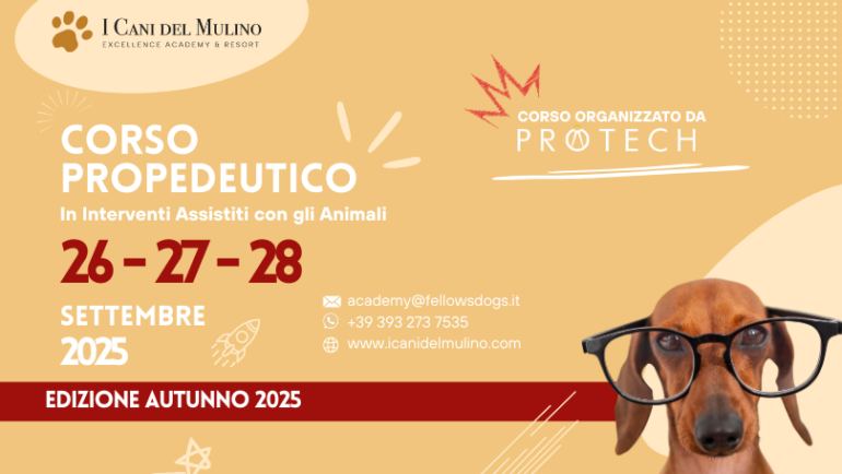 26-27-28 SETTEMBRE 2025 | CORSO PROTECH PROPEDEUTICO IN IAA