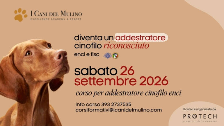 CORSO PER ADDESTRATORE CINOFILO ENCI