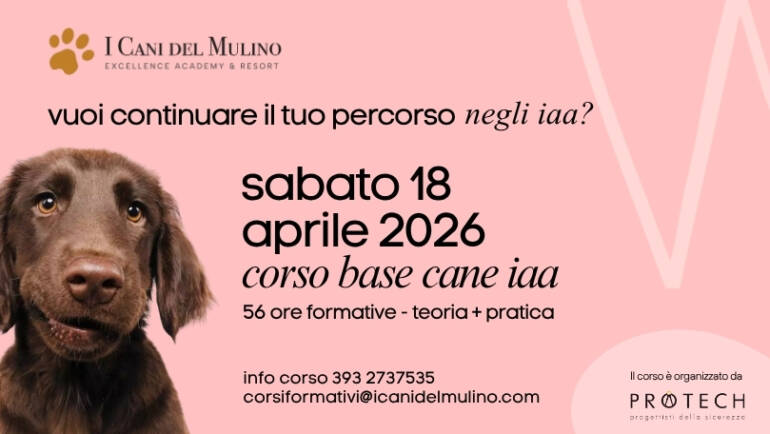 CORSO BASE CANE IAA – 18 APRILE 2026